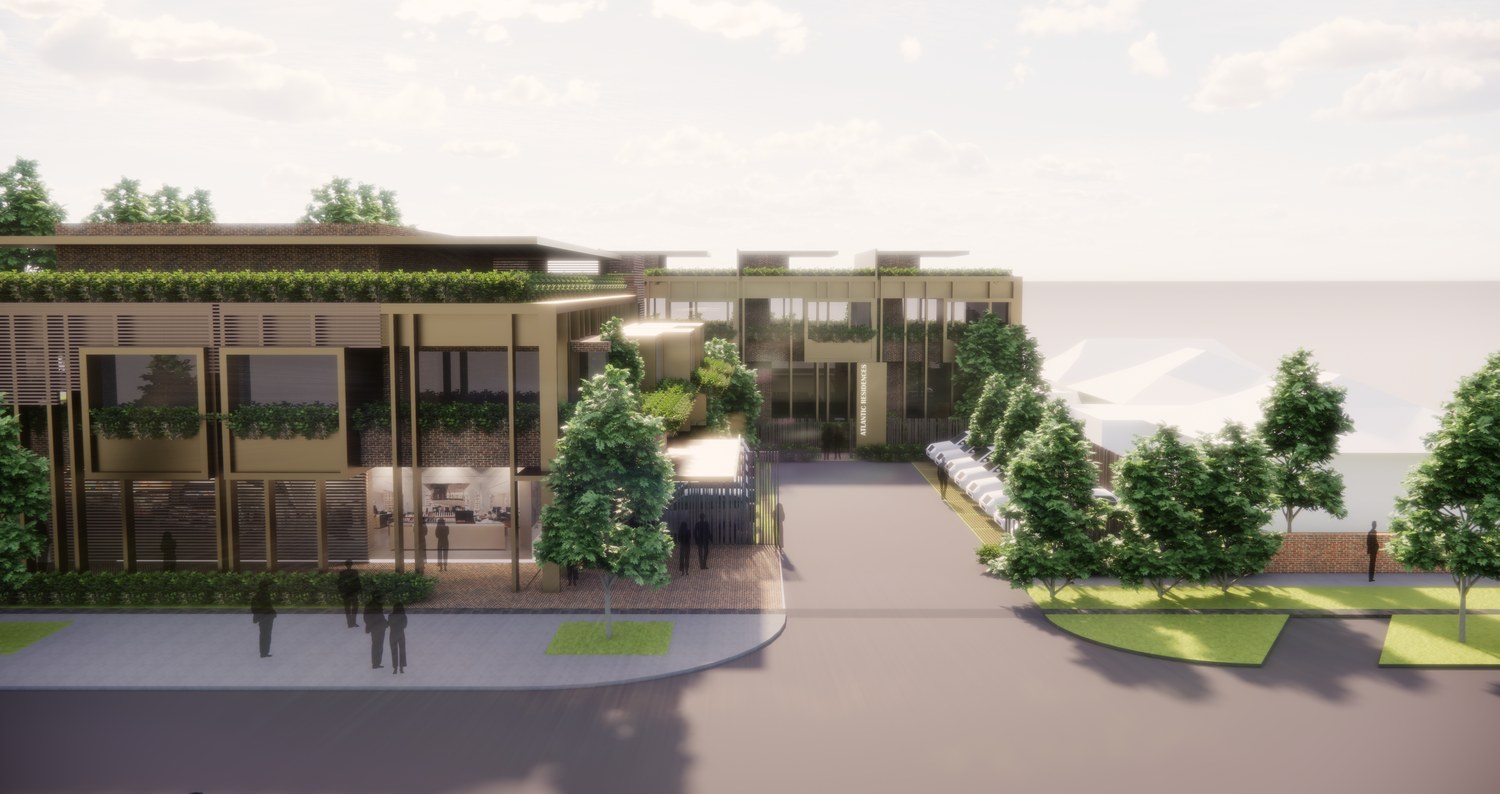 Atlantic Residences pedestrian approach view