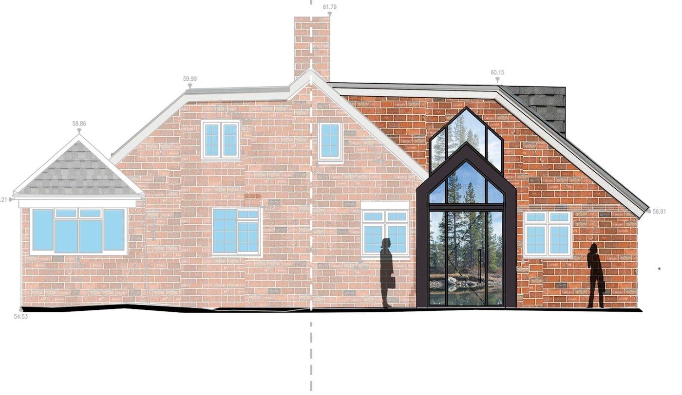 Bay Tree Cottage front elevation drawing