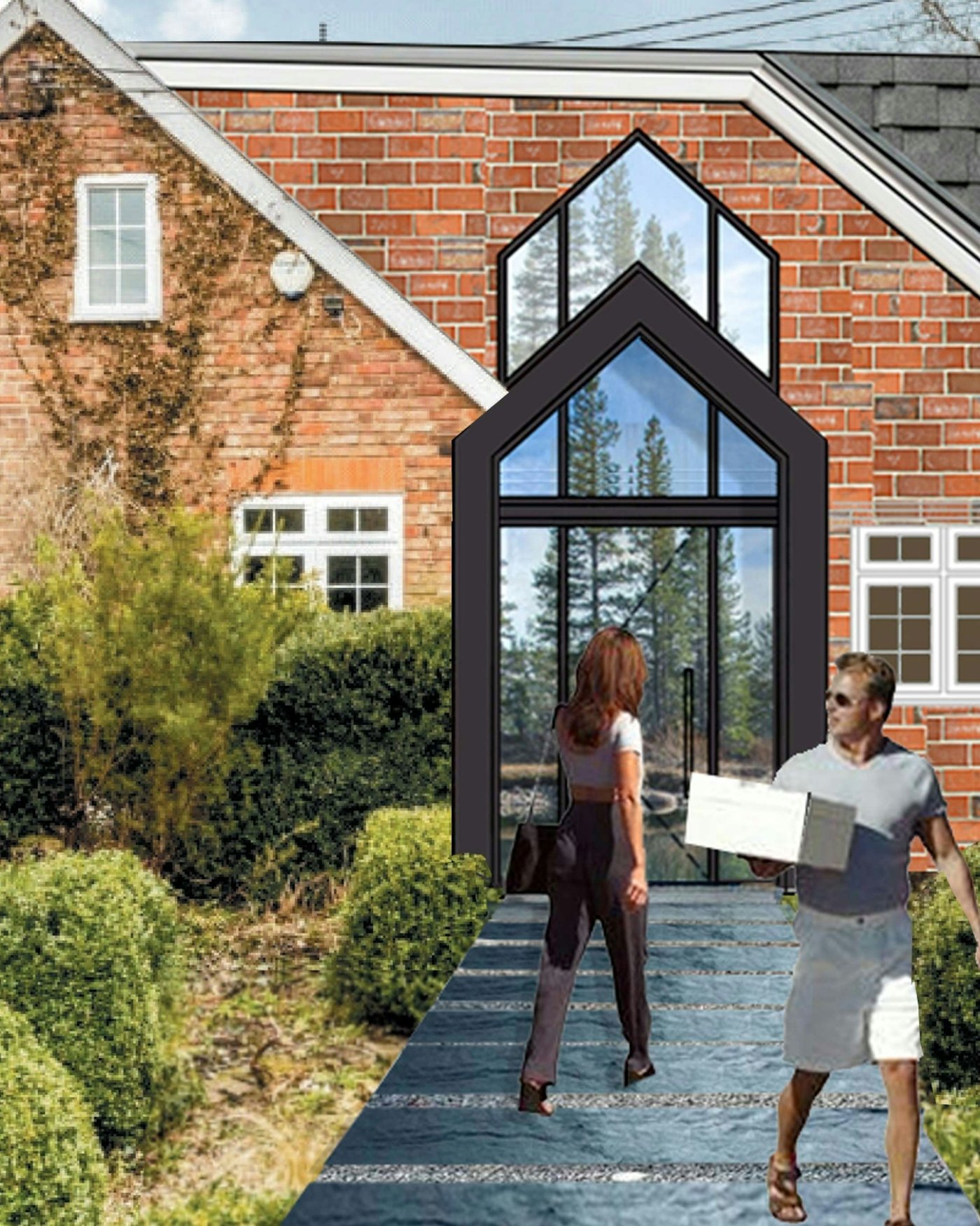 Bay Tree Cottage glazed entry render