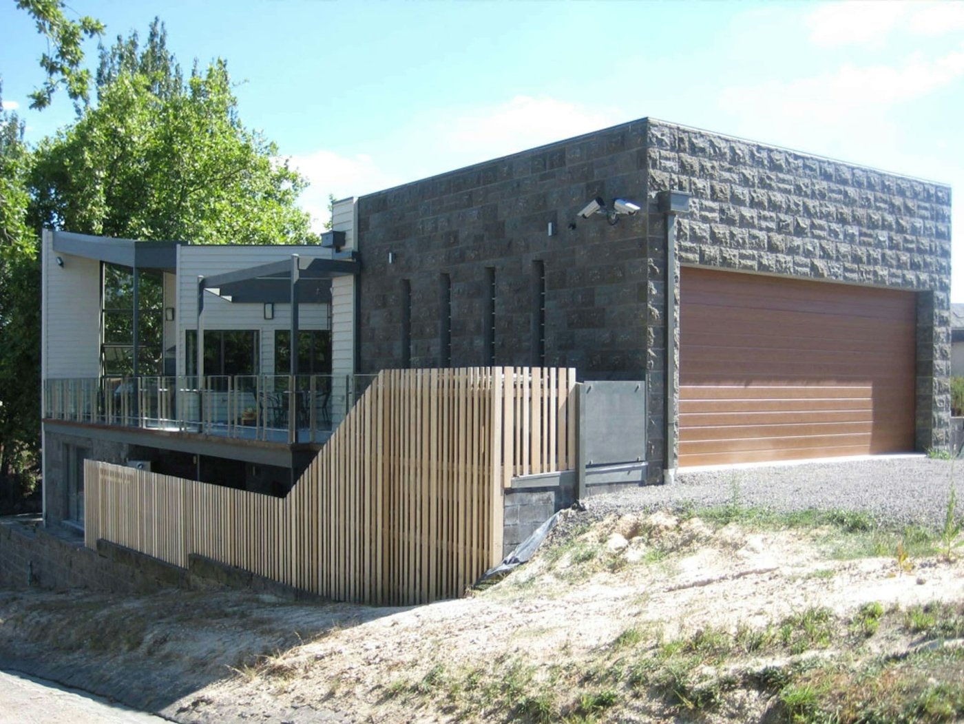 Soldiers Hill Mews bluestone base and garage